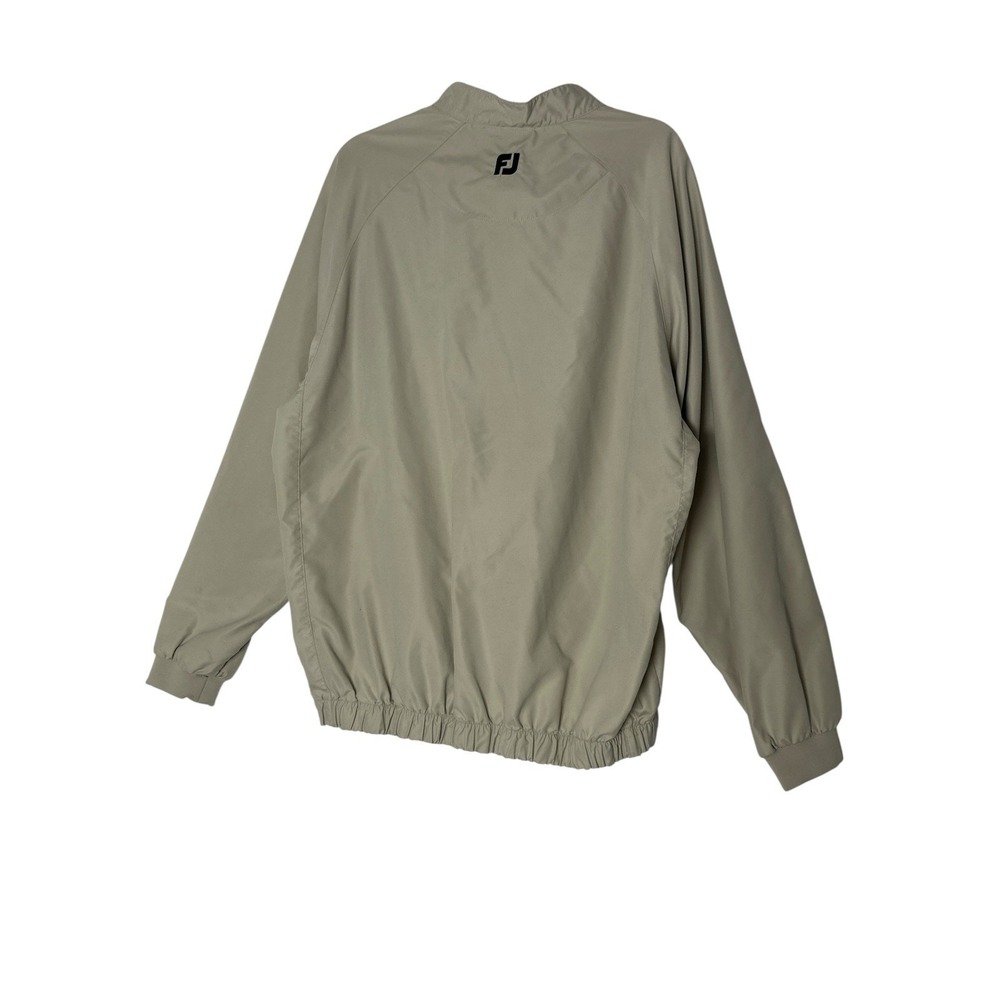 FootJoy Jacket Mens XL Beige Windbreaker 1/4 Snap Pullover Mock Neck Golf - Picture 2 of 10